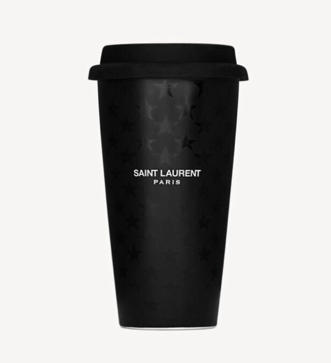 Saint Laurent Ceramic Coffee Mug | Black with Stars