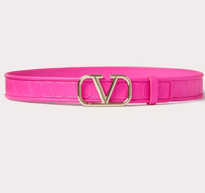 Valentino Garavani VLogo Belt — Hot Pink (85cm)