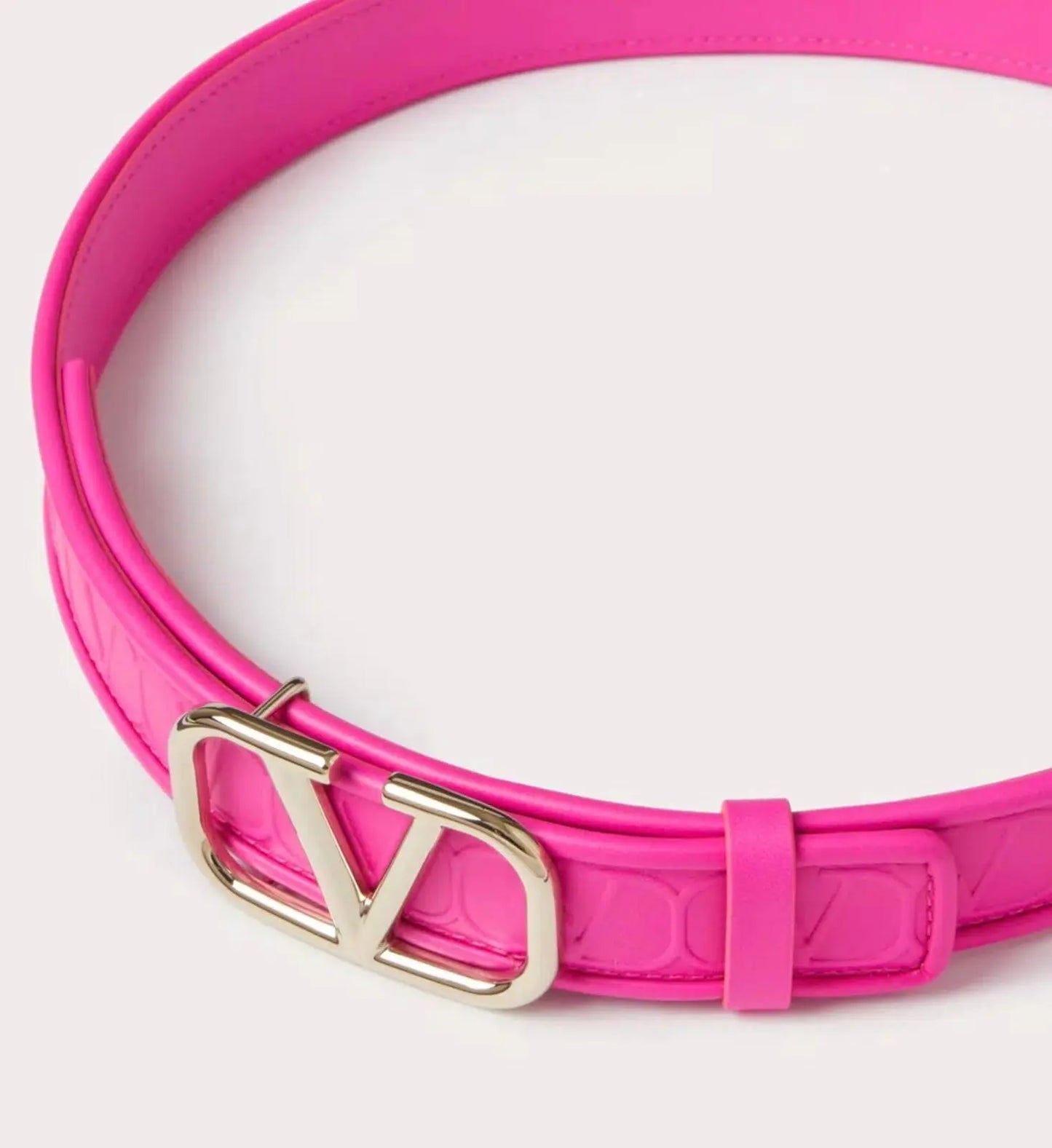Valentino Garavani VLogo Belt — Hot Pink (85cm)