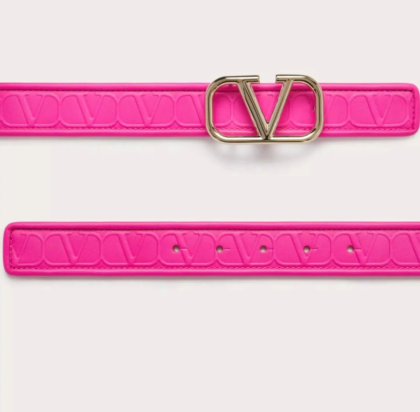 Valentino Garavani VLogo Belt — Hot Pink (85cm)