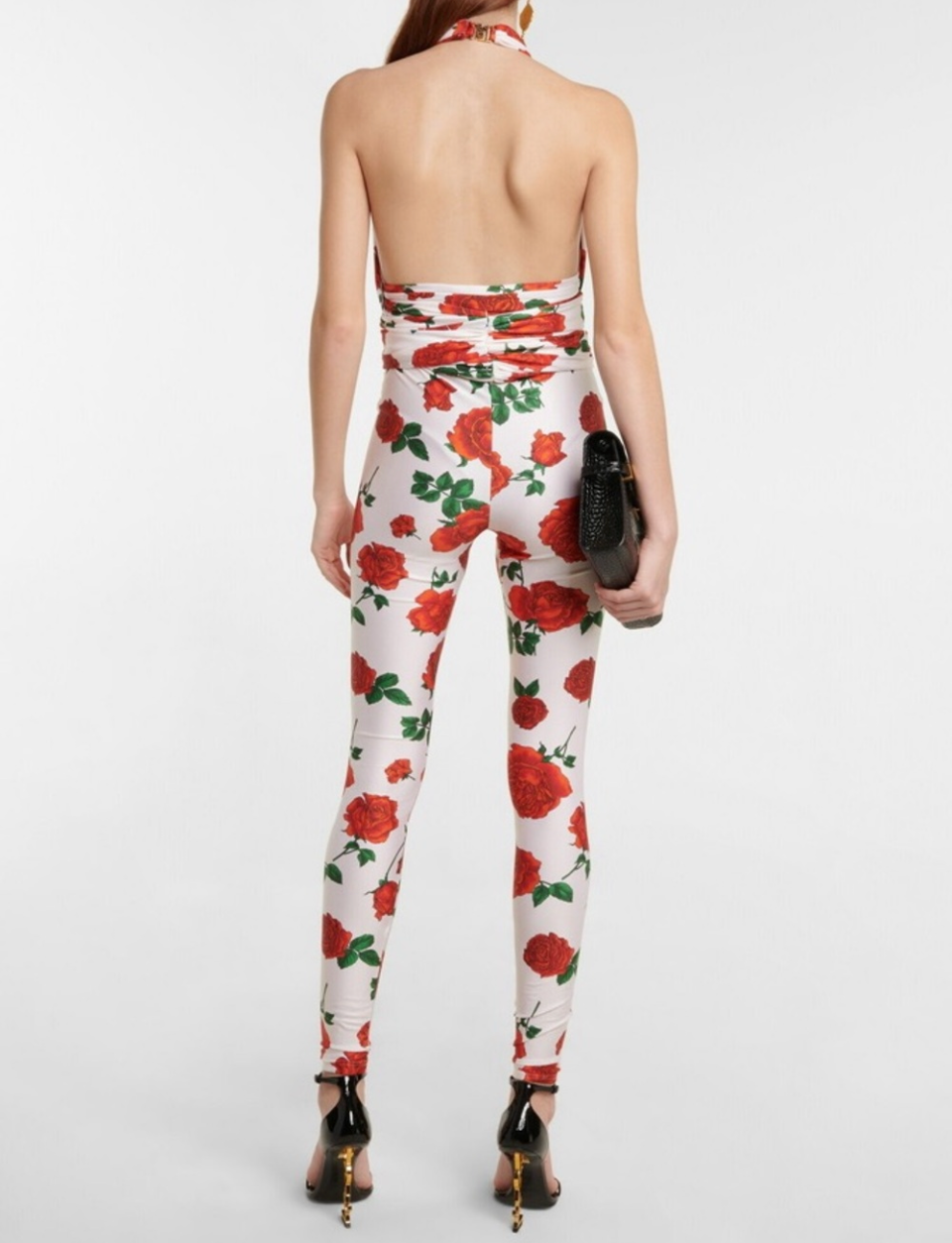 Saint Laurent Rose Jersey Jumpsuit  — T1