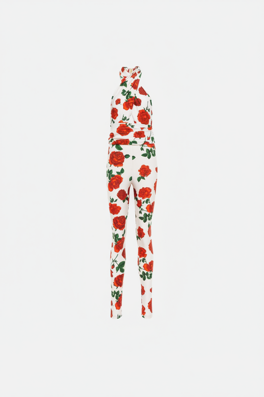 Saint Laurent Rose Jersey Jumpsuit  — T1