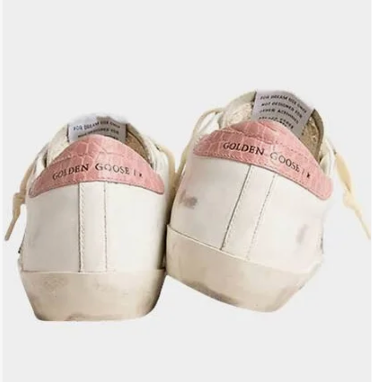 Golden Goose Super-Star Classic — White/Silver/Pink
