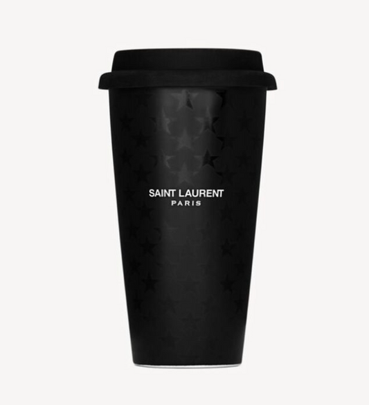 Saint Laurent Ceramic Coffee Mug | Black with Stars