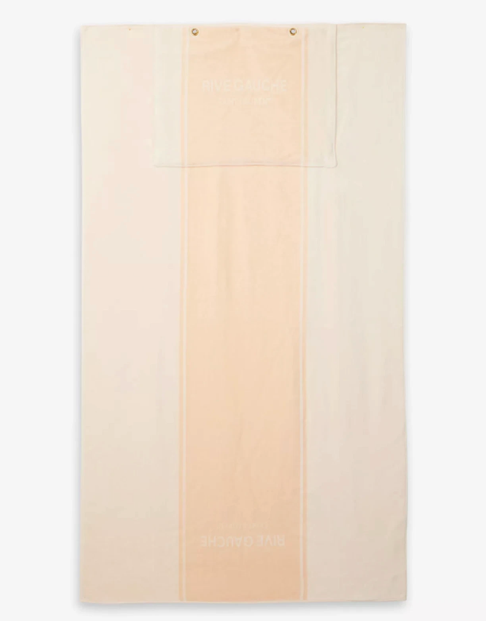Saint Laurent Rive Gauche Towel Bag — Blush/Cream