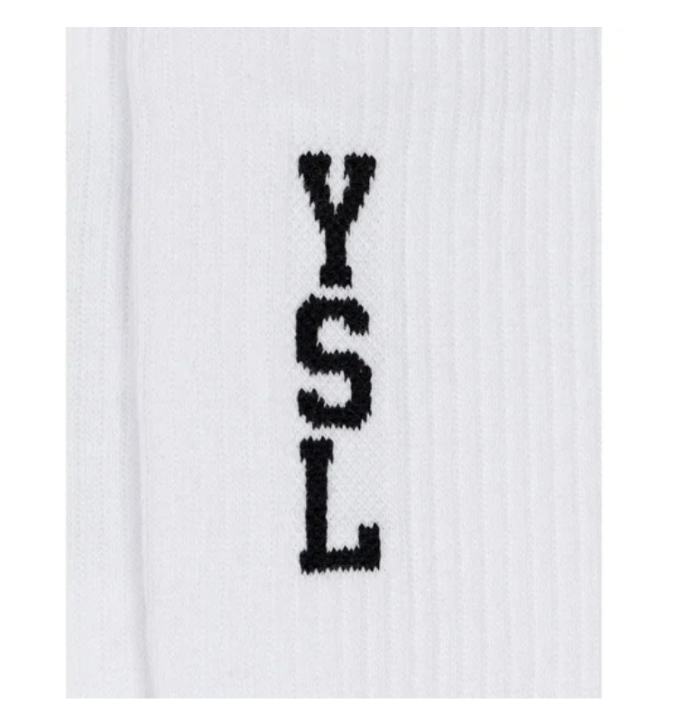 Saint Laurent YSL Logo Crew Socks