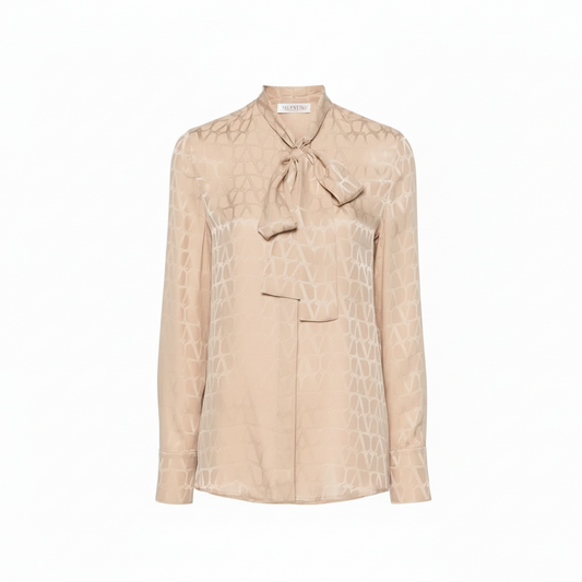Valentino Toile Iconographe Silk Blouse — (IT 40 / US 4)