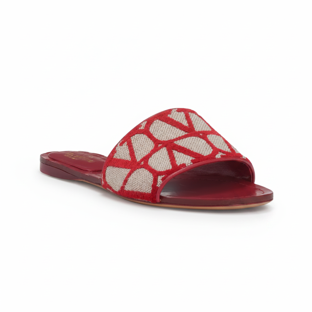 Valentino Garavani VLogo Canvas Slide — EU 36 / US 6