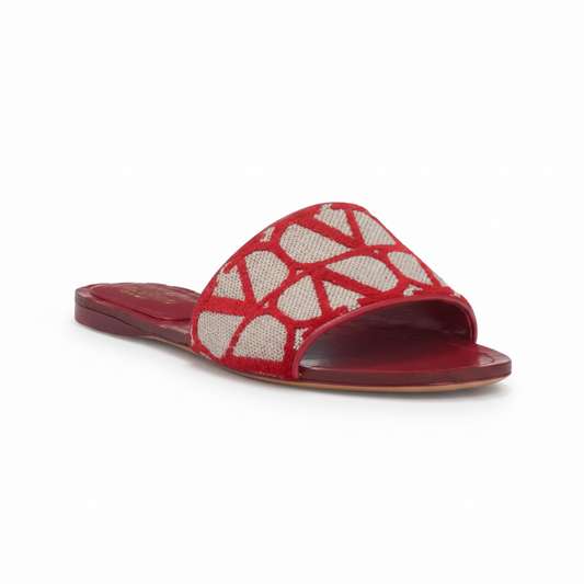 Valentino Garavani VLogo Canvas Slide — EU 36 / US 6