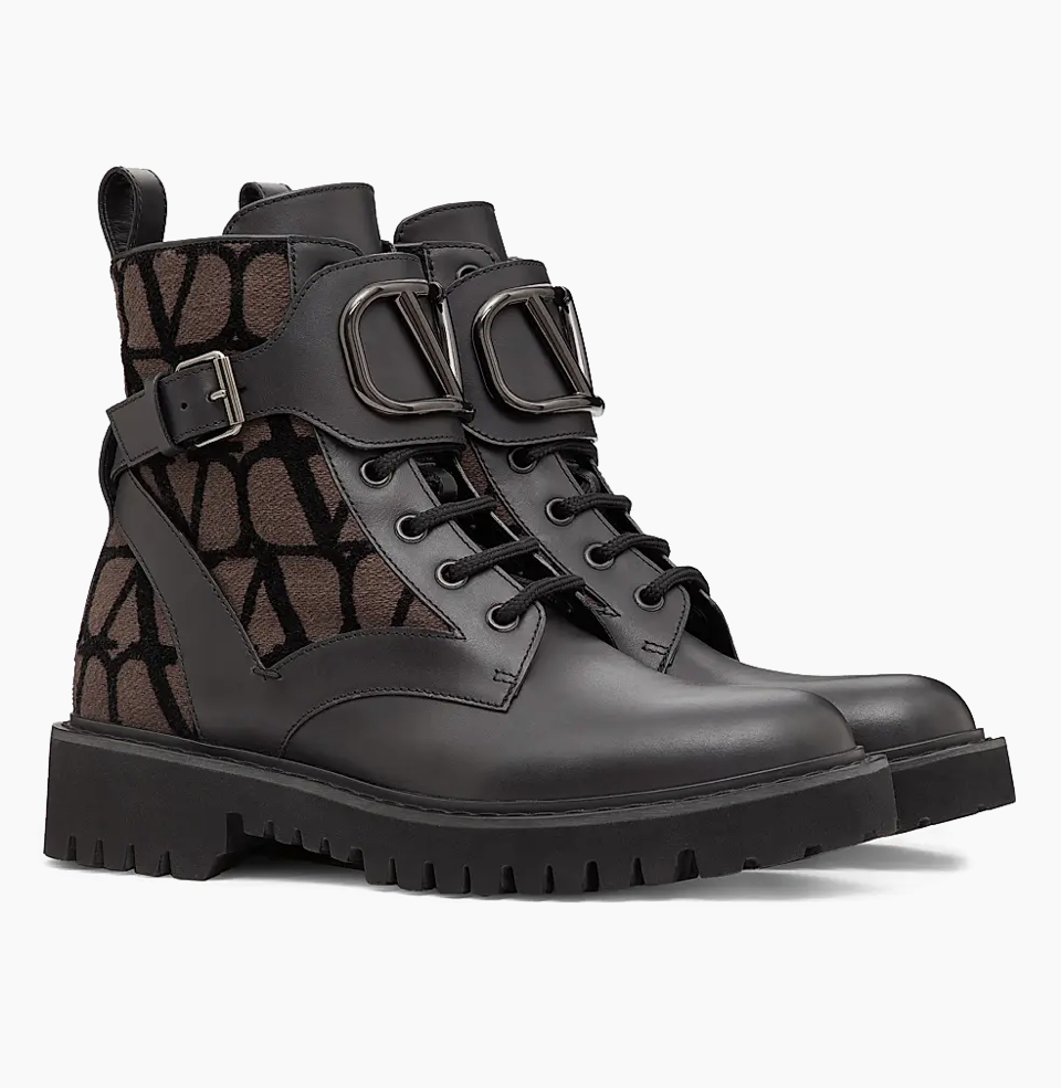 Valentino Garavani VLogo Signature 35mm Combat Boot — Black (EU 37 / US 7)