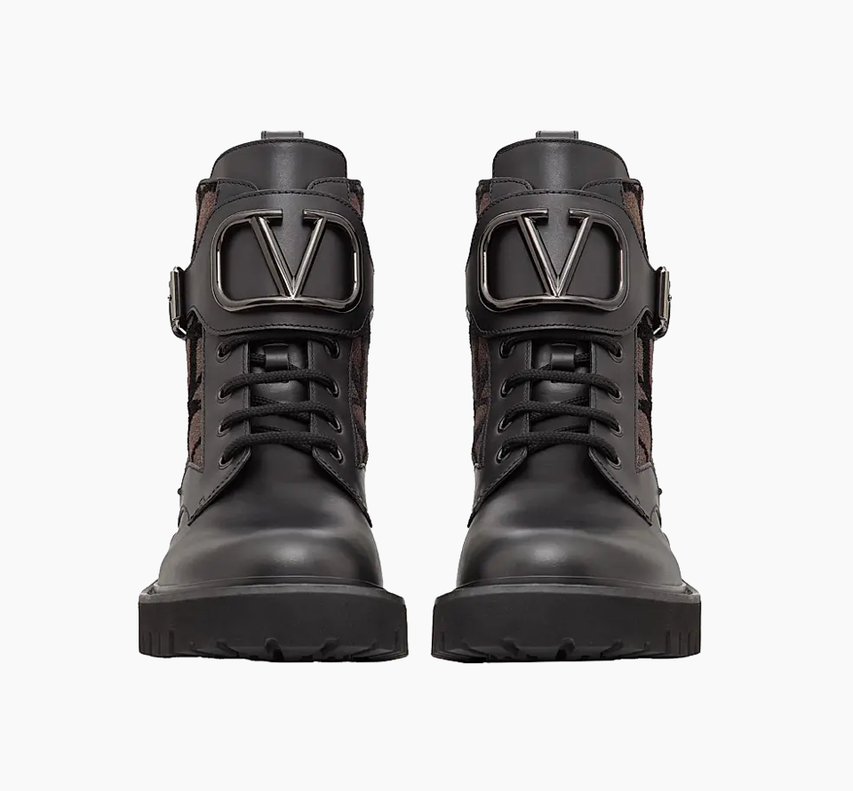 Valentino Garavani VLogo Signature 35mm Combat Boot — Black (EU 37 / US 7)