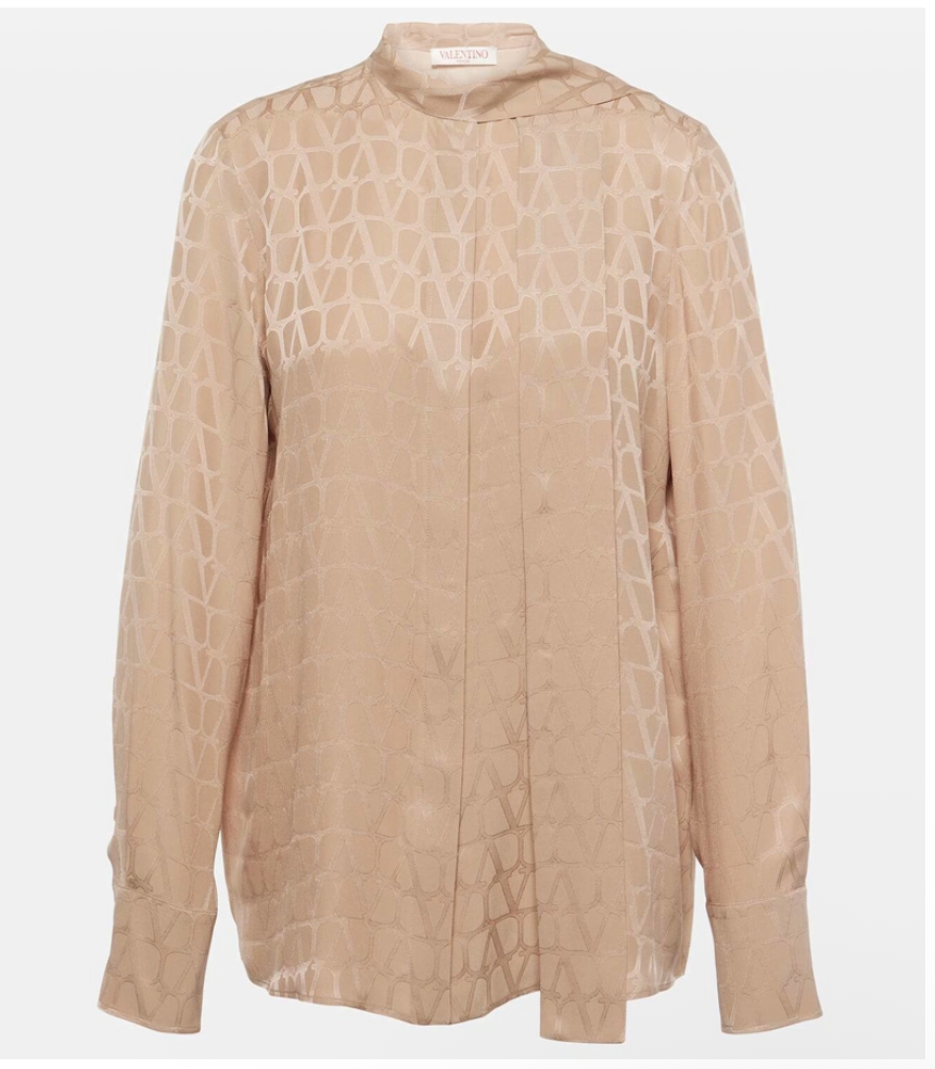 Valentino Toile Iconographe Silk Blouse — (IT 40 / US 4)